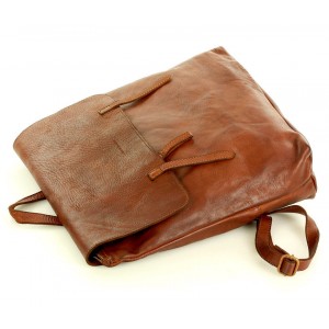 K39F Sac à dos sac à main 2 en 1 femme homme noir marron. Sac à dos unisex urbain cuir italiene vintage 